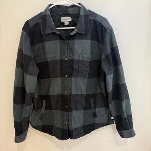 Carhartt Women's Rugged Flex Fleece-Lined Shirt Jac XL(16/18) Deep Pine Plaid
